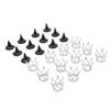 12 Set Witch Hat and Crown Cake Toppers Mini Wizard Hats Cupcake Decorations for Birthday Party Supplies Silver