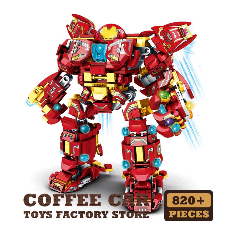 Non-Toxic Giant Robot Combat Armor Building Blocks Diy Kit Mecha Hero Moc Bricks 3D Model Action Figures Toy Adult Children Birthday Gifts