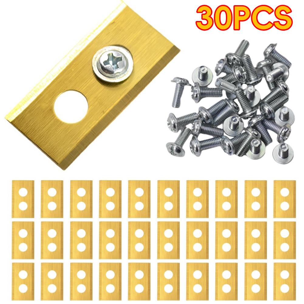 30/60/90PCS Grass Trimmer Blades for Mammotion Luba Robot Wear Resist Lawnmower Lawn Cutting Blade with Washers & Screw