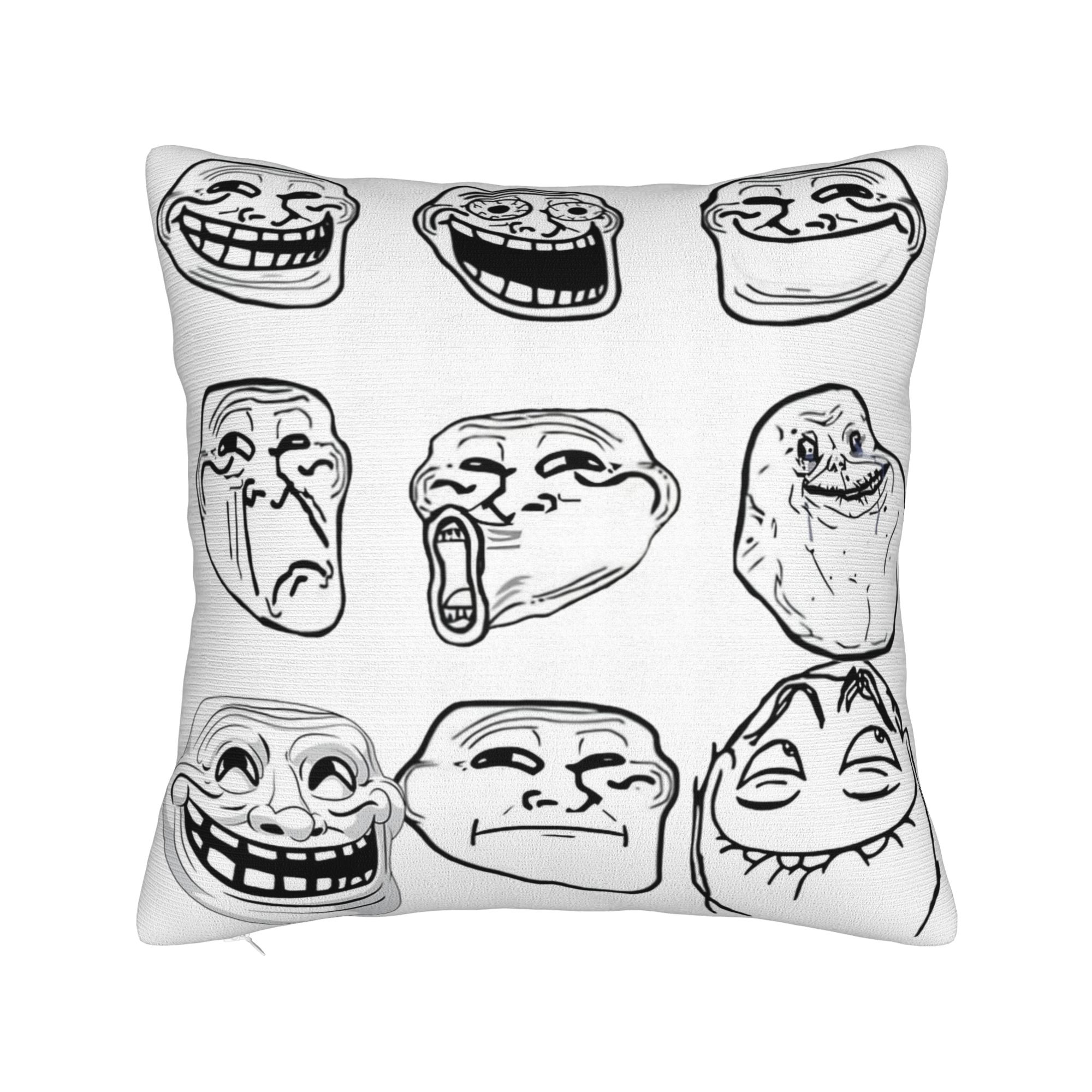 Наволочка Trollface Мем Комикс Ярости Смешной Тролль Шутка Интернет Ретро Модная Наволочка Для Дивана Домашний Декор Наволочки 30x30CM(12x12in)