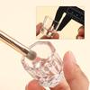 1pcs Crystal Glass Liquid Ink Holder Nail Art Cup Small Octagonal Powder Pigment Nail Brush Cleaning Bowl Cups Toning Makup Tool