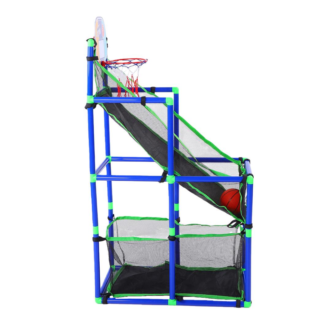 Basketball Game Set Easy Set Up Plastic Basketball Hoop with 4 Balls Air Pump for Indoor Outdoor