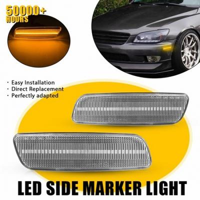 Clear Lens Amber LED Side Marker Parking Lights Lamps For Toyota Lexus Scion EV