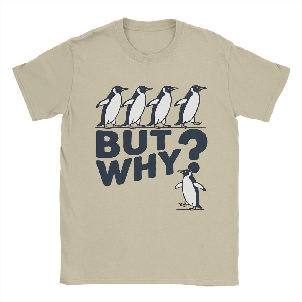 Streetwear T Shirt Beach But Why Penguin Nihilist Penguin TShirts  Pure Cotton Tshirt for Man Casual Cheap Short Sleeve Tops