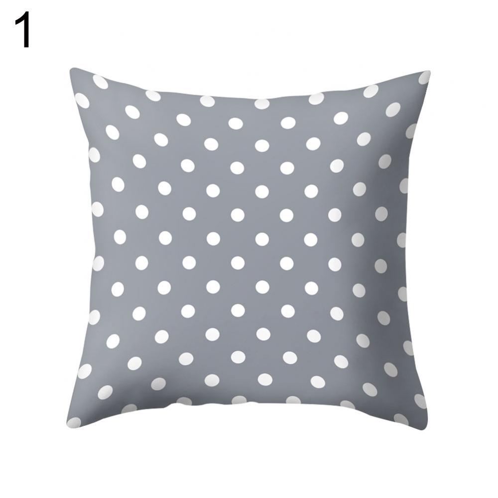 Cushion Cover Case Square Geometric Gray Throw Pillow Protector Bedding Articles