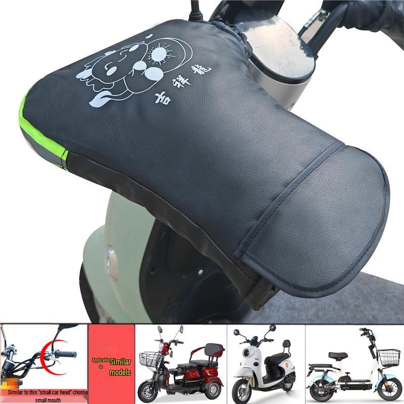 Warme, winddichte elektrische Motorrad-Lenkerhandschuhe mit Samtfutter zum Kälteschutz