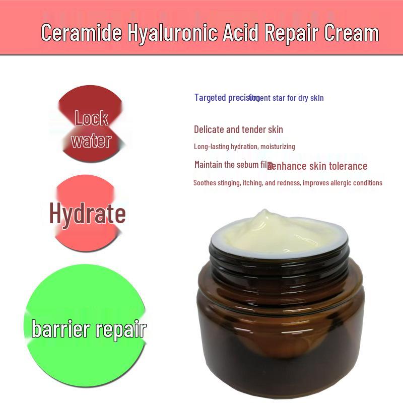 Ceramide & Hyaluronic Acid Repair Cream for Sensitive Skin - Soothing & Moisturizing Barrier Care. 30g (Unboxed)
