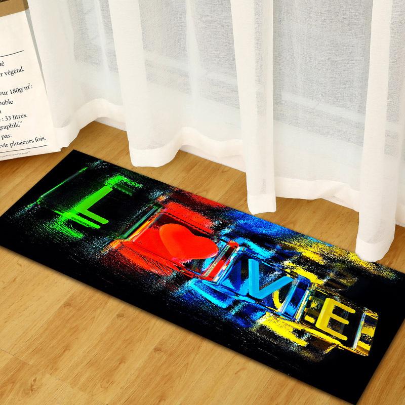 Valentine'S Day Carpet Long Floor Mat Love Theme Doormat