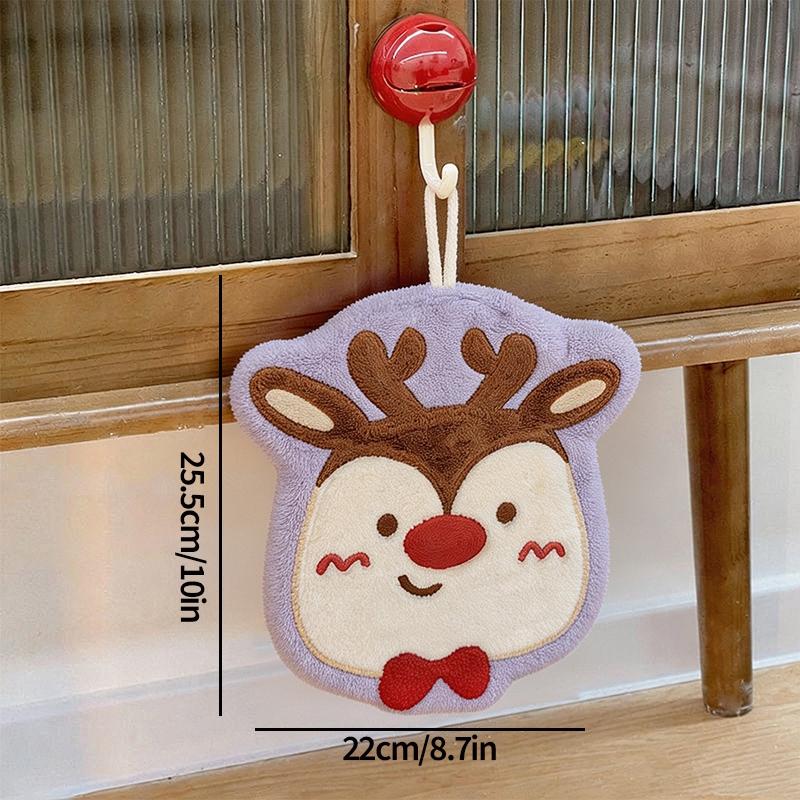 Christmas Towels Absorbent Santa Claus Christmas Tree Snow Man Hand Towel Kitchen Handkerchief Wipe Cloth Christmas GIfts Towels