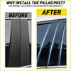 6x Black Pillar Posts Cover Door Trim For HYUNDAI GENESIS G80 2015- Sedan EK
