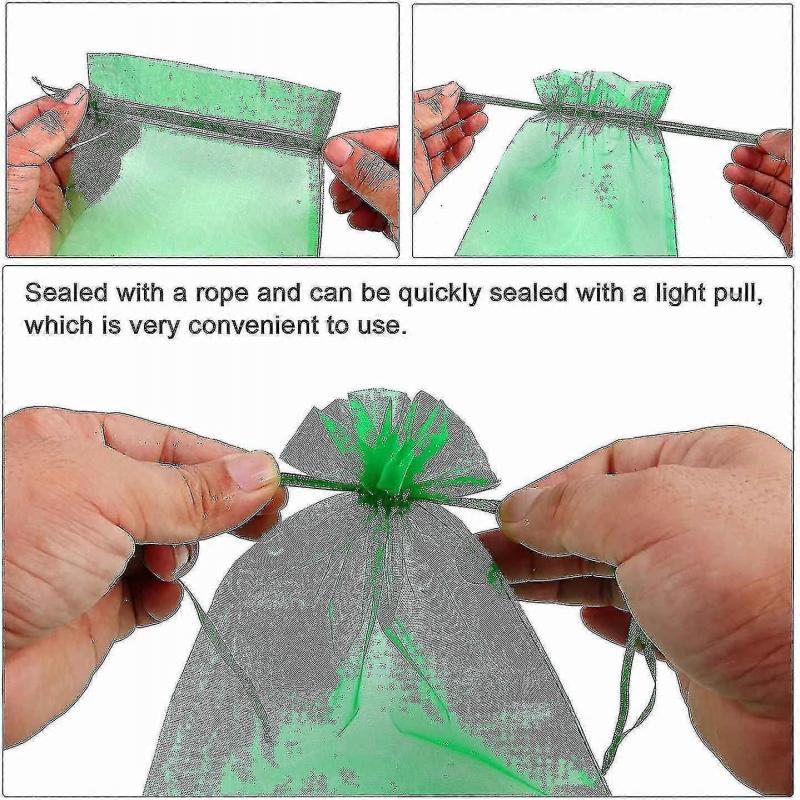 100pcs Bunch Protection Bag 30x20cm/10x15cm Grape Fruit Organza Bag With Drawstring
