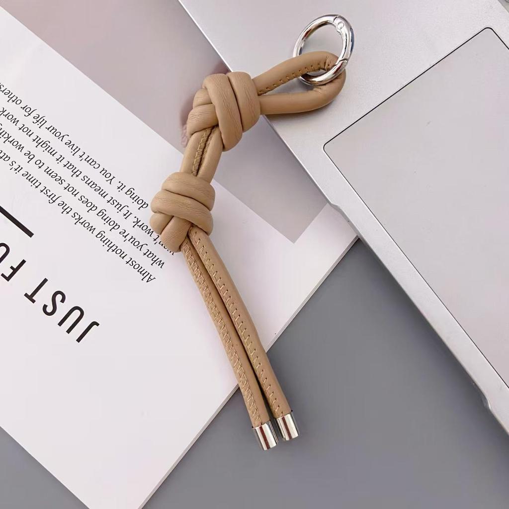 DIY Leather Weaving Car Keychain Pendant - Miu Series Bag Accessory