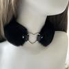 Direct Supply Plush YK Love Collar Neck Cover Spice Girl Exaggerated Niche European and American Collar Love Necklace