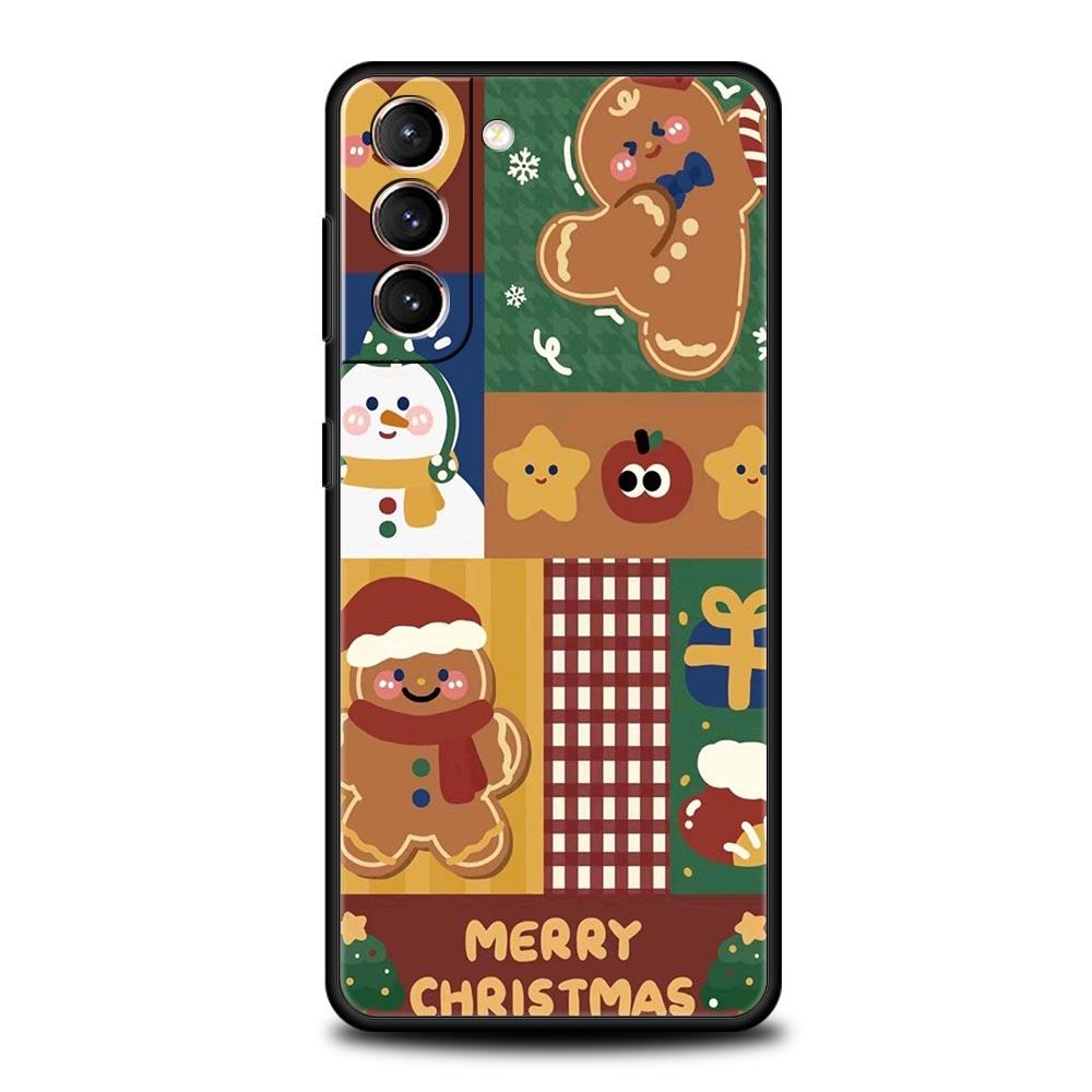 Funny Cartoon New Year Christmas Santa Phone Case For Samsung Galaxy S24 S23 S22 S20 Ultra S21 FE 5G S10 S9 Plus S10E S8 Cover