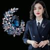 Retro Luxury Crystal Brooch for Women's Fashion Coats and Shawls
