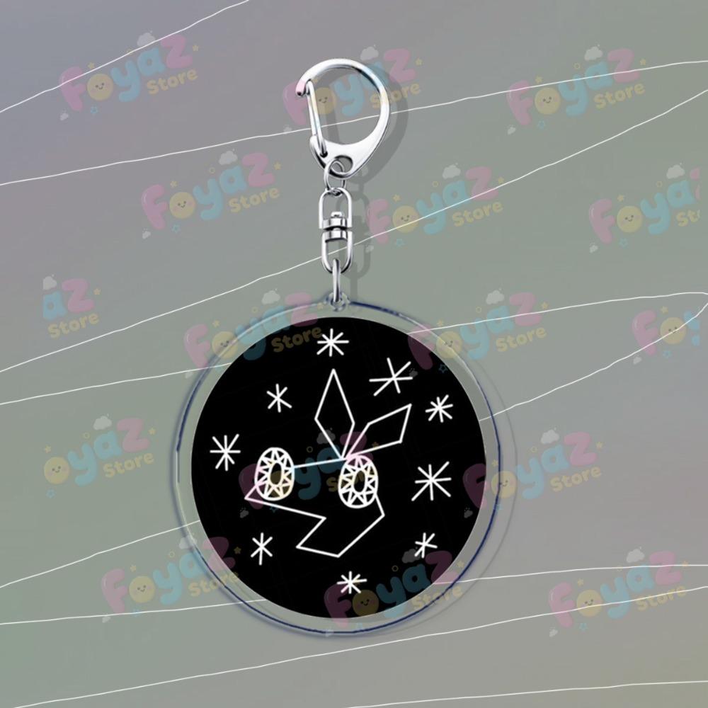 

Game Vib Ribbon Keychain Accessories Bag Charms Black and White Simple Line Car Keyrings Jewelry Fans Freinds Gift