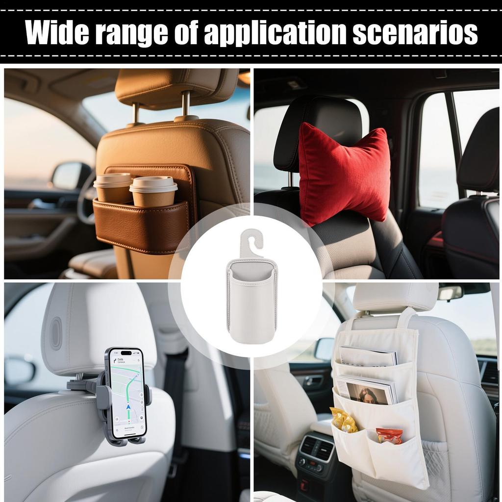 Car Door Cup Holder Car Cup Holder Door Storage Box Leather Drink Rack Hanger Vehicle Accessories Interior Decor Backseat