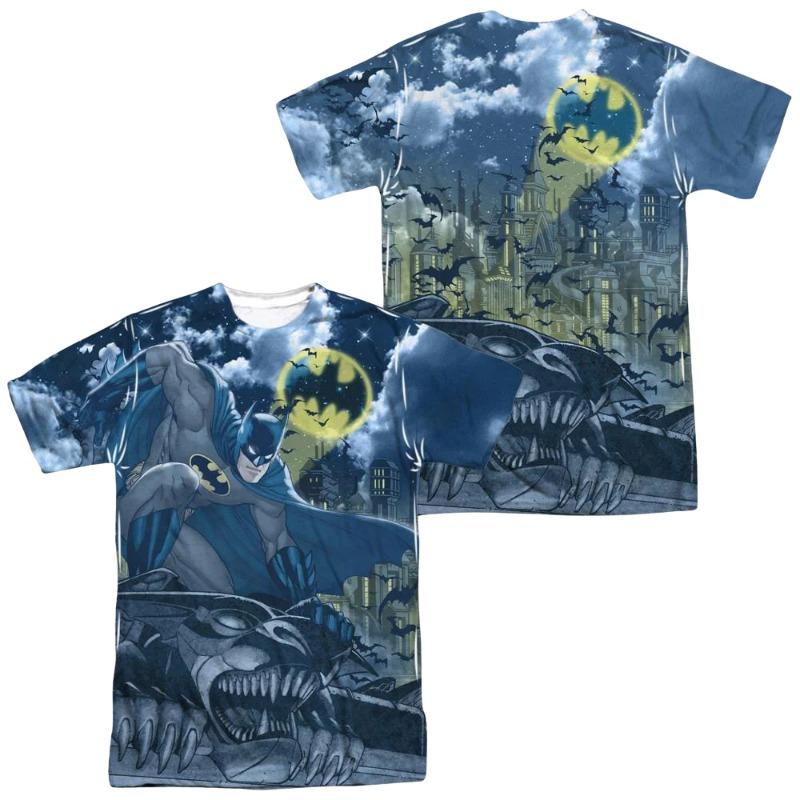 2026 New Superhero Batman Theme Printed T-Shirt Anime Batman Gotham Gargoyle Men T-Shirt Summer Fashion Kid Adults Tops Clothing XXS