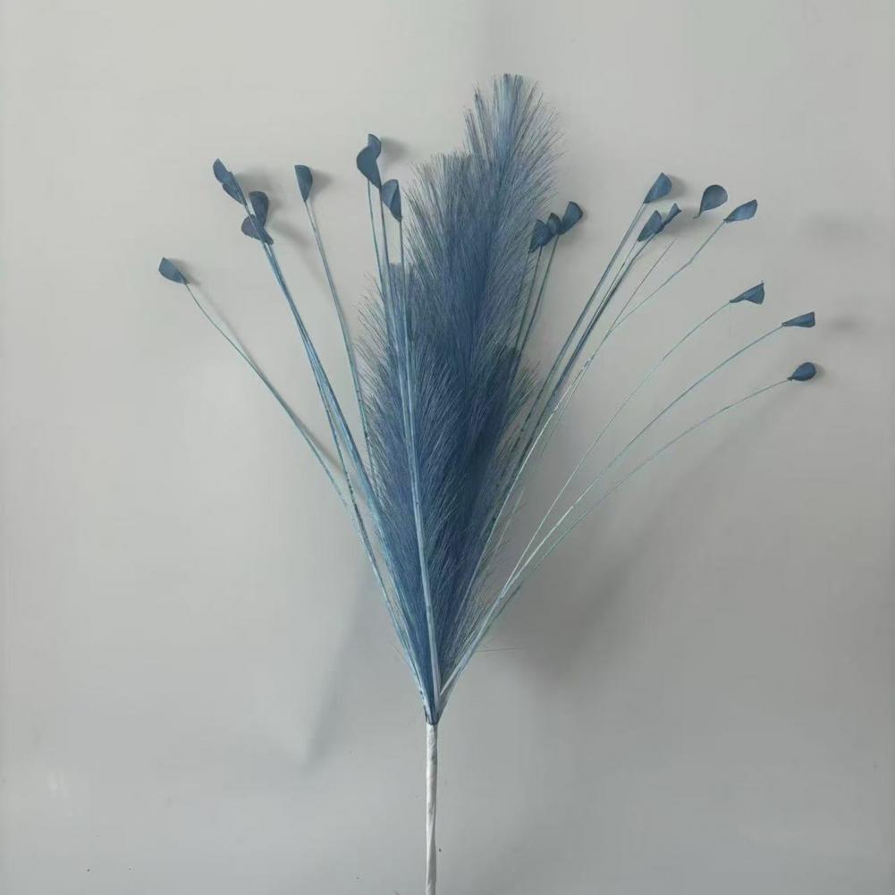 6 Pcs Peacock Grass Artificial Plants Pampas Grass Reed Flower Arrangement Home Bedroom Wedding Decorations Fake Flowers