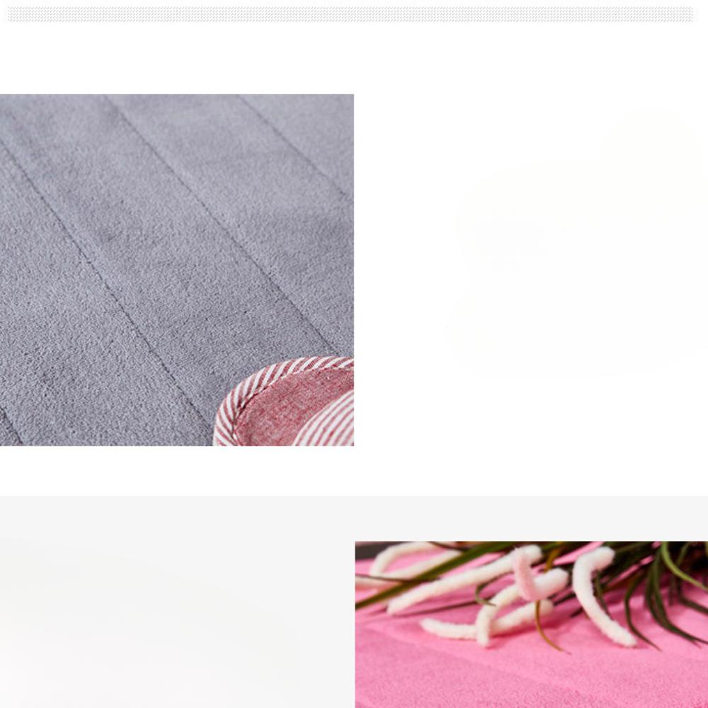 Coral Fleece Stripes Engraving Bathroom Mat Bath Non-slip Carpets In Wash Basin Bathtub Side Floor Rug Shower Room Doormat Memory Foam 3D Pad