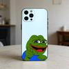 Funny Pepe the Frog Phone Case For iPhone 17,16,15,14,13,12,11 Plus,Pro Max,SE4Soft Silicone Black Cover