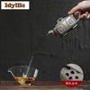 270ml Vintage Yixing Purple Clay Teapots Handmade Square Ruyi Pot Raw Ore Section Mud Tea Making Kettle Zisha Tea Set Ornaments