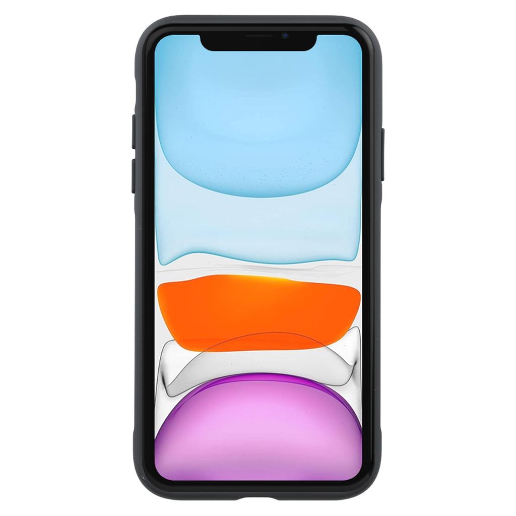 For iPhone 11 Case Compatible with MagSafe Kickstand TPU+PC Phone Cover Carbon Fiber Texture