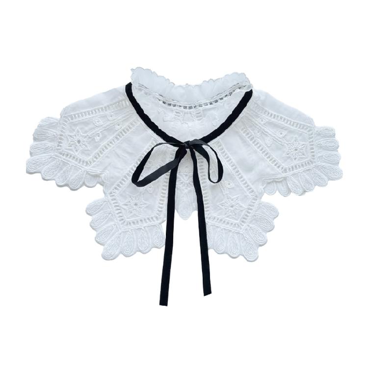 Hollow Shirt Collar Detachable Embroidery Faux Collar Female Clothes Accessories
