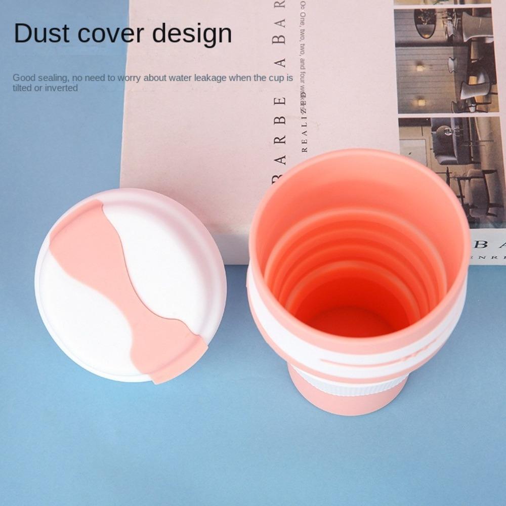 Reusable Folding Water Cup 350ml Sports Kettle Portable Silicone Tea Coffee Cup  Sports