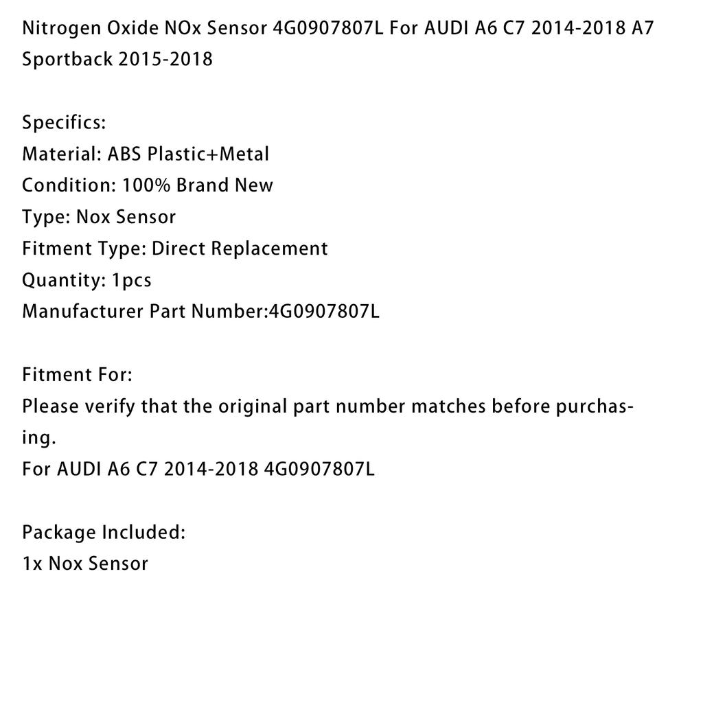 NOx Sensor 4G0907807L For A6 C7 2014-2018 A7 Sportback 2015-2018