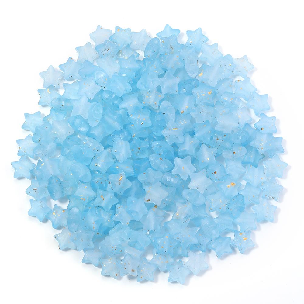 200 Stück 9x10mm Stern Acrylperlen Bunt Transparent Lose Abstandshalterperlen Für Schmuckherstellung DIY Armbänder Halsketten Zubehör