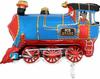 Folienballon Zug Lokomotive Blau, 84cm