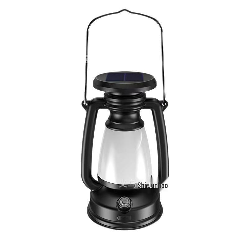 Solar Vintage Rechargeable Kerosene-Style Lantern: Creative Retro Outdoor Atmosphere Light
