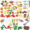City Friend House Supermarket Constructing Block Picnic Food Accessories Hot-Dog Pizza Fries Chicken Dish Umbrella Timeless Bricks