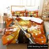 Anime Zenitsu Agatsuma Demon Slayer Bedding Set Single Twin Double Queen King Cal King Size Bed Linen Set