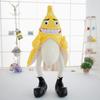 Banan Mand Plyslegetøj Sjovt Udtryk Lange Ben Frugt Dukke Blød Plys Ornament PP Bomuld Ond Dårlig Banan Mand Tegneserie Dukke Pude Fødselsdagsgave