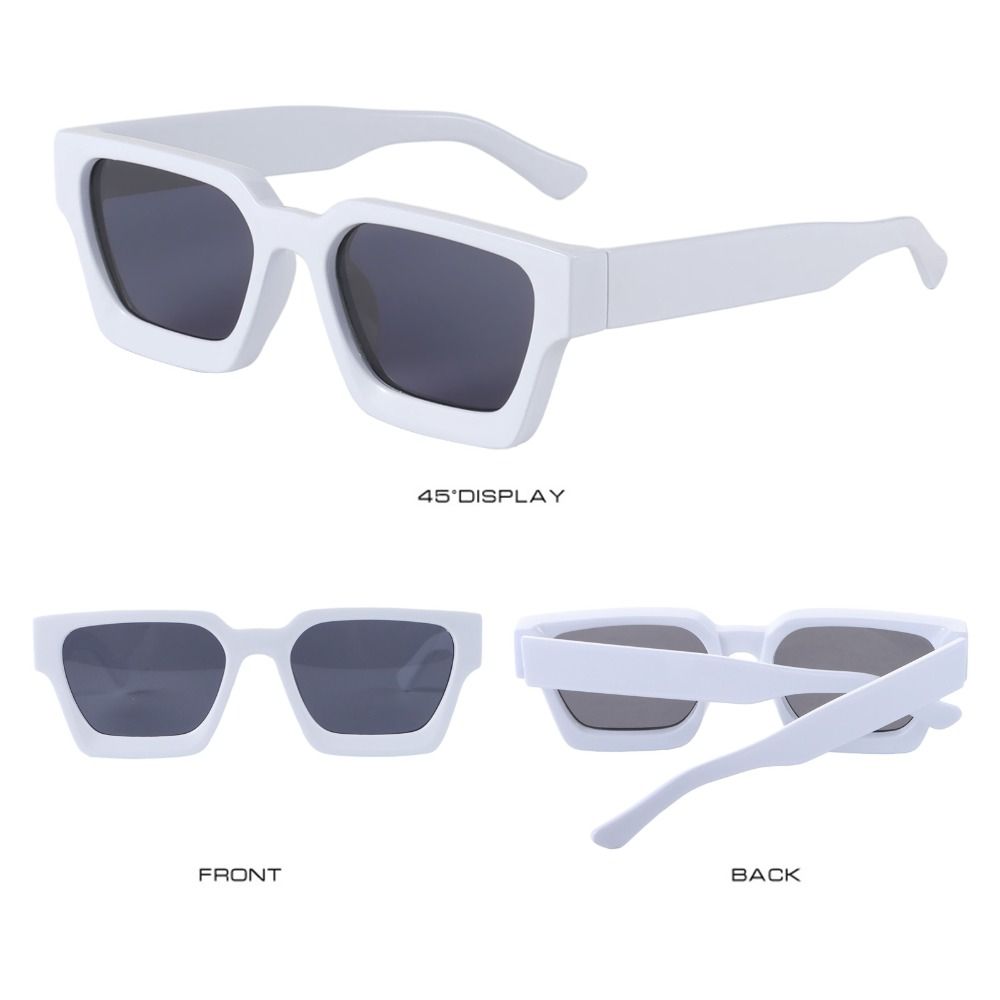 Ins Popular Chunky UV400 Shades Black Sun Glasses Thick Frame Sunglasses for Women Men