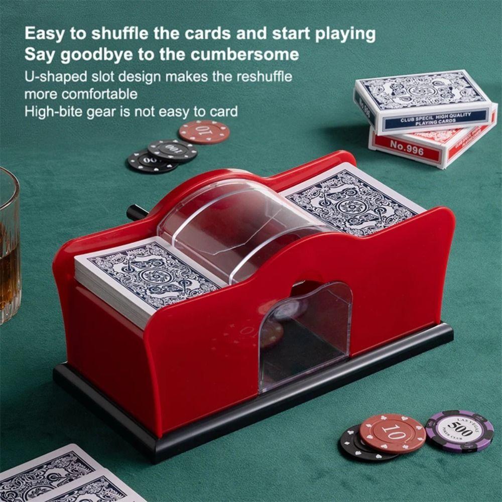 Easy-To-Use Poker Card Shuffler Anti-Cheat Mechanism Card Shuffler Mixer  Family Party Games