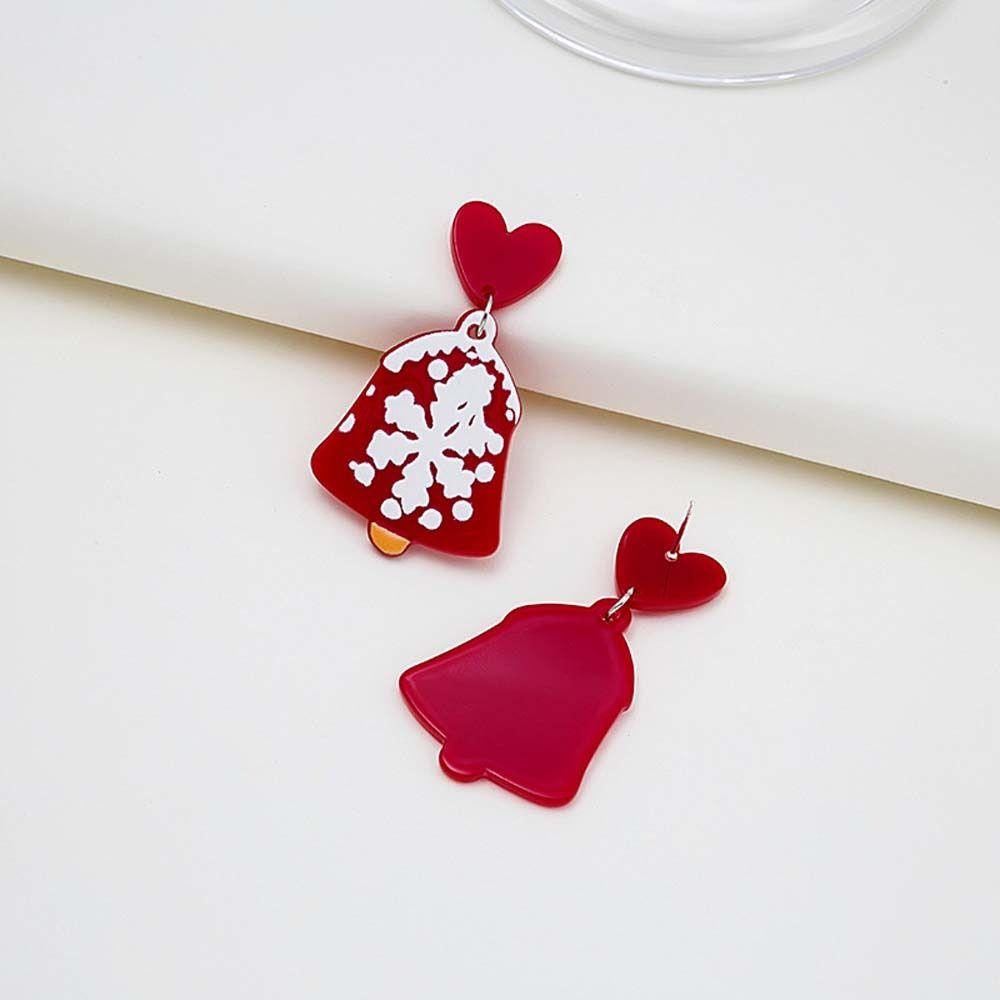 Snowman Christmas Tree Bells Christmas Earrings Christmas Ear Hook Dangle Earring Christmas Gift