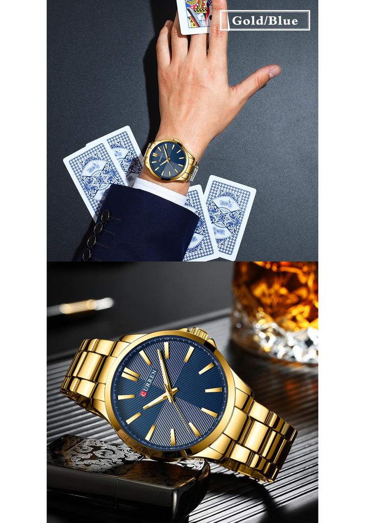 CURREN 8322 Men's Waterproof Large Dial Casual Fashion Watch