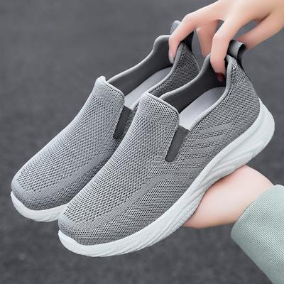 Damskie wiosenne różowe nowe oddychające buty do chodzenia, codzienne i proste damskie buty jednoczęściowe, miękkie podeszwy damskie buty materiałowe