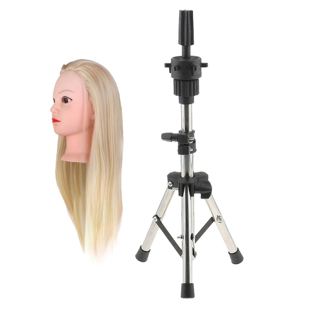 20" Hair Practice Training Hairdressing Weaving Doll Head+Tripod