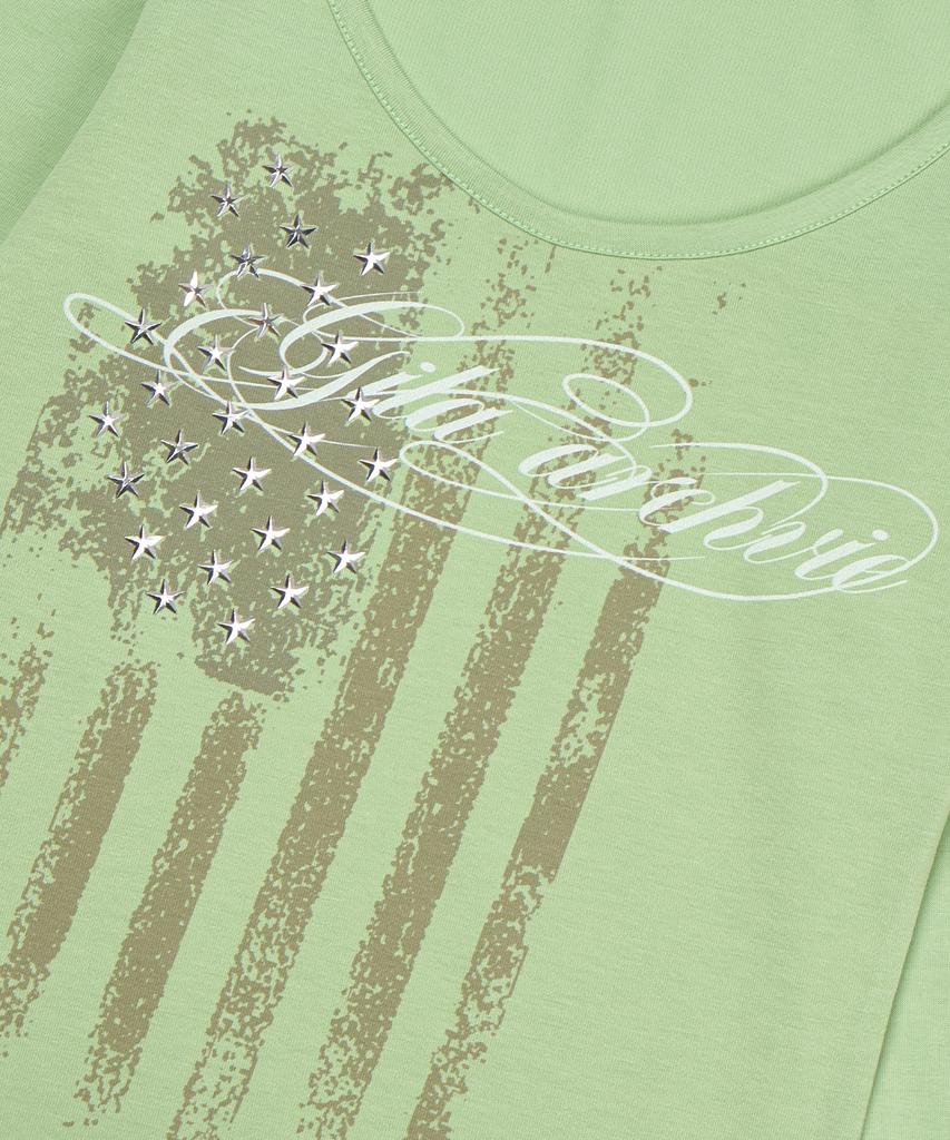 GILAARCHIVE Usa Star Crop Long Sleeve_Sage Green