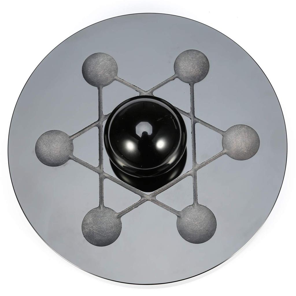 Formation Obsidian Power Six Pixiu Lucky Charm AAA Natural Stone Hexagram Obsidian Good Protection from Luck Career Love Financial Fortune Telling