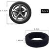 Set of 8 Silicone Wheel Covers for Luggage Suitcase Wheels Protection Mute Non-Slip Waterproof for Office Chairs and Most 8 Spinner Wheels (Black),