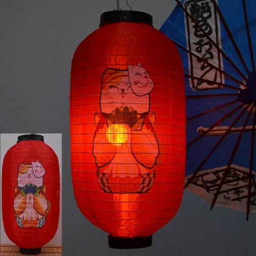 Japanese-style Lucky Cat Waterproof Lanterns Sake Izakaya Sushi Lamian Noodles Cuisine Restaurant Advertising Holiday Decorative