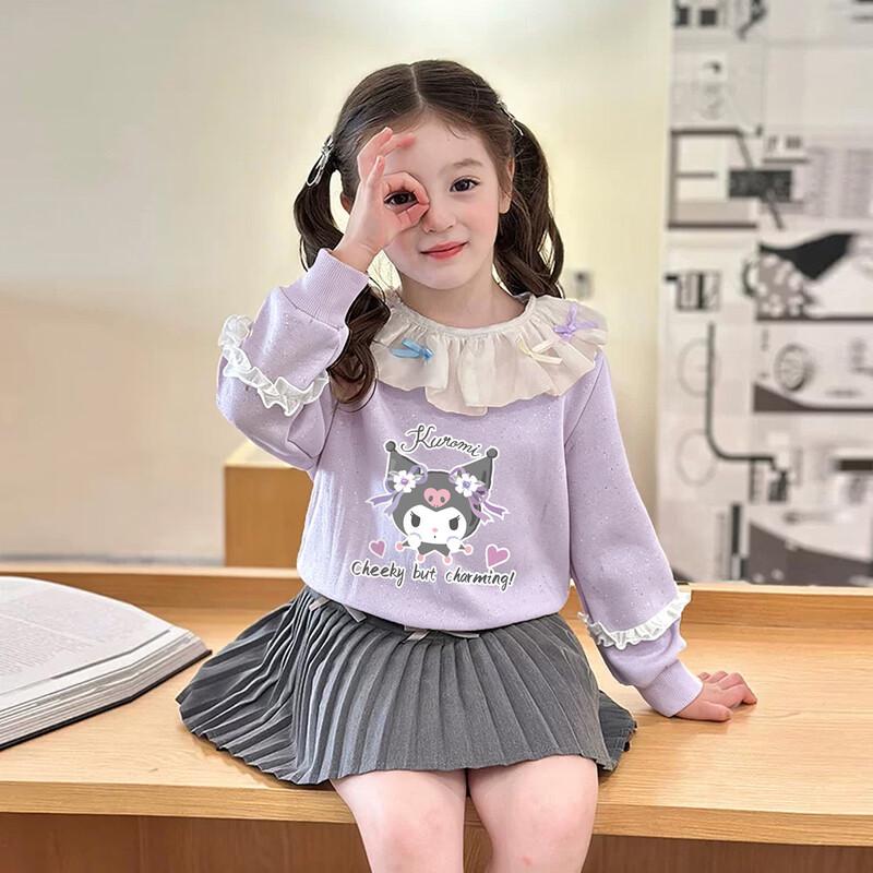 Hello Kitty Girls' Fall Cartoon Pullover Sweatshirt