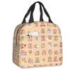 Custom Funny Colourful Creative Capybara Printed Thermal Insulated Lunch Bags Women Resuable Lunch Tote for School Food Box