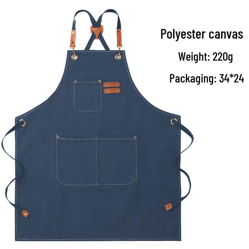 16 Oz Thick Canvas Apron with Logo for Painting and Gardening