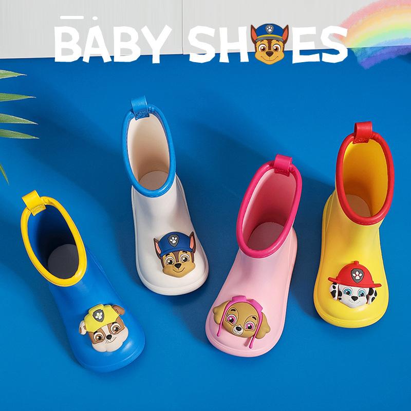 Paw Patrol Children's Rain Boots Boys Baby Non-Slip Rain Boots Girls Students Rainy Day Waterproof Water Shoes Toddler Rubber Shoes